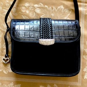 Brighton Black Leather Shoulder Bag